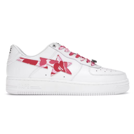 Bapesta Low "White ABC Camo Pink"