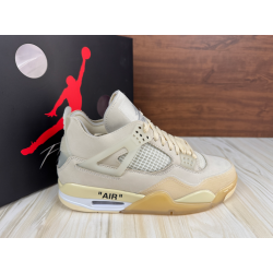 Off-White x  Air Jordan 4 Retro SP 'Sail'